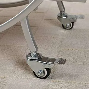 FirsTime & Co. Silver Odessa Bar Cart, 2 Tier Mobile Mini Bar, Kitchen Serving Cart and Coffee Station with Storage for Liquor, Metal and Mirror, Modern, 28 inches