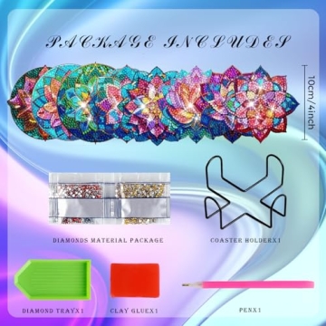 Buy 5D Lotus Flower Diamond Coaster Art Kit for All