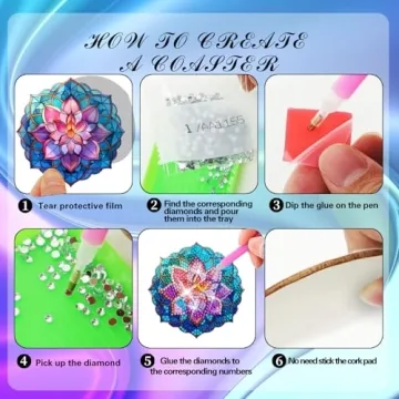 Buy 5D Lotus Flower Diamond Coaster Art Kit for All
