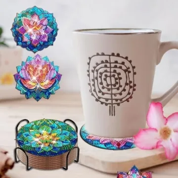 Buy 5D Lotus Flower Diamond Coaster Art Kit for All