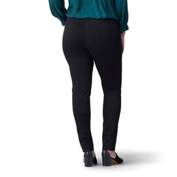 Lee Women's Plus Size Sculpting Slim Fit Skinny Leg Pull on Jean, Black, 22W Medium