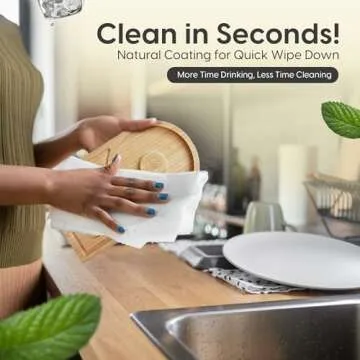 Margarita Salt Rimmer Set – Bamboo Sugar Rimmer for Cocktails with Bowl, 2 Wooden Coasters & Space for Margarita Accessories – Exclusive Mexican Skull Design Edition