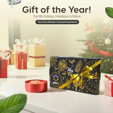 Margarita Salt Rimmer Set – Bamboo Sugar Rimmer for Cocktails with Bowl, 2 Wooden Coasters & Space for Margarita Accessories – Exclusive Mexican Skull Design Edition