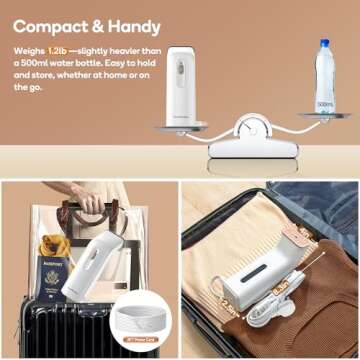 Newbealer 2in1 Steamer for Beginners - Travel Friendly