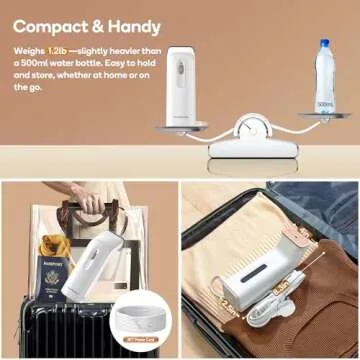 Newbealer 2in1 Steamer for Beginners - Travel Friendly