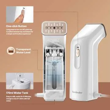 Newbealer 2in1 Steamer for Beginners - Travel Friendly
