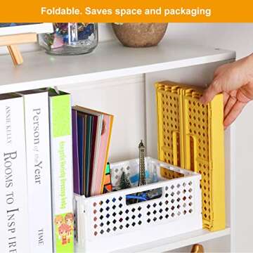 Durable 2-Pack Plastic Baskets for Efficient Storage Solutions