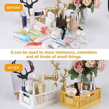 Durable 2-Pack Plastic Baskets for Efficient Storage Solutions