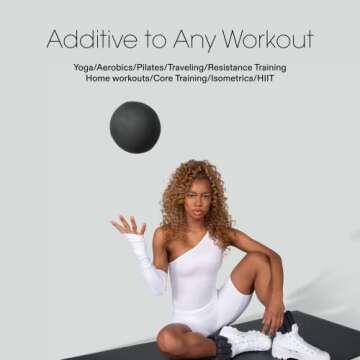 Bala Pilates Ball, Non-Weighted, Includes Ball and Mini Pump | Barre, Pilates, Yoga, Core Training, Stretching | Charcoal