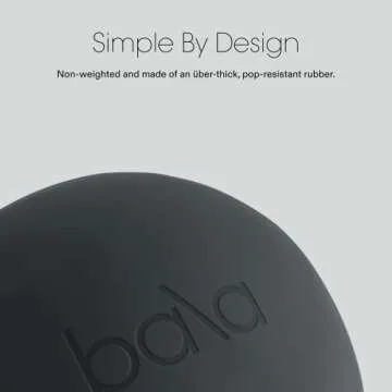 Bala Pilates Ball, Non-Weighted, Includes Ball and Mini Pump | Barre, Pilates, Yoga, Core Training, Stretching | Charcoal