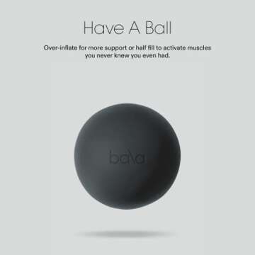 Bala Pilates Ball, Non-Weighted, Includes Ball and Mini Pump | Barre, Pilates, Yoga, Core Training, Stretching | Charcoal