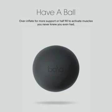 Bala Pilates Ball, Non-Weighted, Includes Ball and Mini Pump | Barre, Pilates, Yoga, Core Training, Stretching | Charcoal