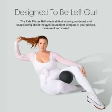 Bala Pilates Ball, Non-Weighted, Includes Ball and Mini Pump | Barre, Pilates, Yoga, Core Training, Stretching | Charcoal