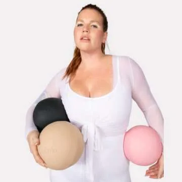 Bala Pilates Ball, Non-Weighted, Includes Ball and Mini Pump | Barre, Pilates, Yoga, Core Training, Stretching | Charcoal