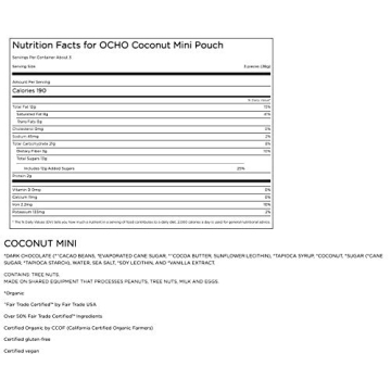 OCHO Organic Minis - Dark Chocolate Coconut Treats 2-pk