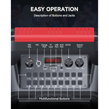 Karaoke Machine for Family Fun with Bluetooth & Microphones