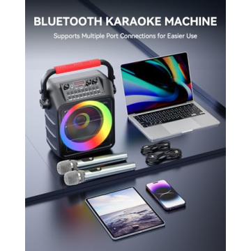 Karaoke Machine for Family Fun with Bluetooth & Microphones