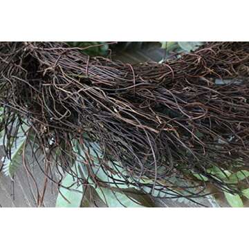 Realistic Artificial or Fake Succulent Wreath - 22 Inches, Indoor-Outdoor Green Wreath with Succulents & Real Twig Back for Front Door or Wall- Hanging Farmhouse Decor by Naturally Home Accents