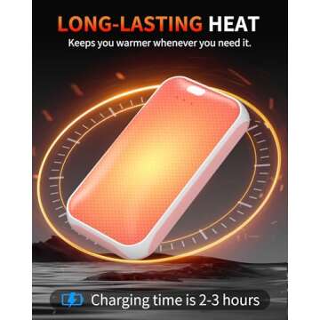 Hand Warmers Rechargeable, 2 Pack Electric Hand Warmer, Reusable Portable Pocket Heater USB Handwarm...