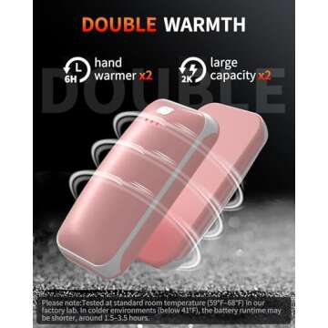 Hand Warmers Rechargeable, 2 Pack Electric Hand Warmer, Reusable Portable Pocket Heater USB Handwarmers, Gifts for Men, Women, Indoor, Outdoor, Hiking, Skiing, Camping, Hunting Accessories