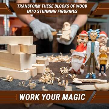 BeaverCraft BW10 Large Basswood Carving Blocks Set Bass Wood for Wood Carving Unfinished Wood Blocks...
