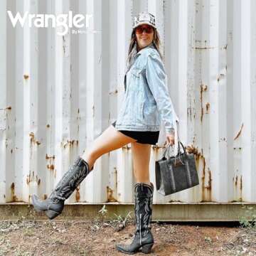 Stylish Wrangler Tote Bag for Women – Versatile Satchel with Zipper and Pockets