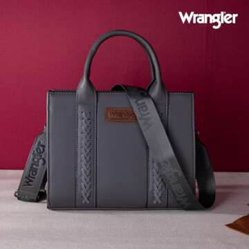 Wrangler Women's Tote Bag with Adjustable Strap and Pockets