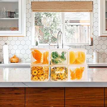 TeTeBak Airtight Food Storage Containers - 6PCS BPA Free