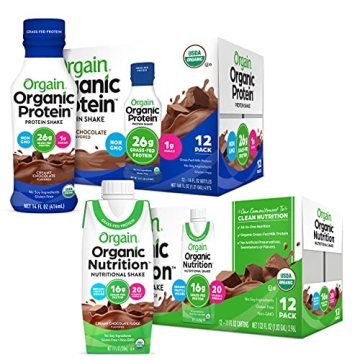 Orgain Organic Protein Shakes Bundle - Meal Replacement & Nutrition Boost, Ready to Drink