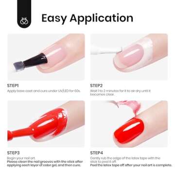 beetles Gel Polish Liquid Latex for Nails: 15ML Simple Peel off Cuticle Guard for Nail Polish Nail Art Liquid Latex Barrier Protector Manicure Cuticle Protectors with Stick Gifts for Women