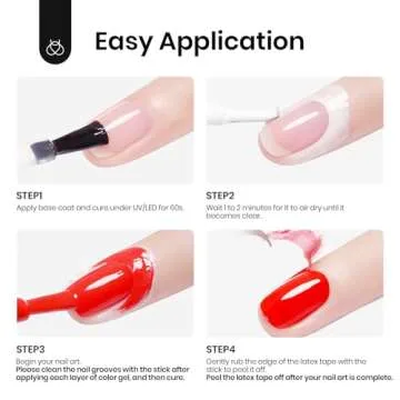 beetles Gel Polish Liquid Latex for Nails: 15ML Simple Peel off Cuticle Guard for Nail Polish Nail Art Liquid Latex Barrier Protector Manicure Cuticle Protectors with Stick Gifts for Women