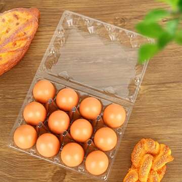 Reusable Plastic Egg Cartons for Secure Storage and Display