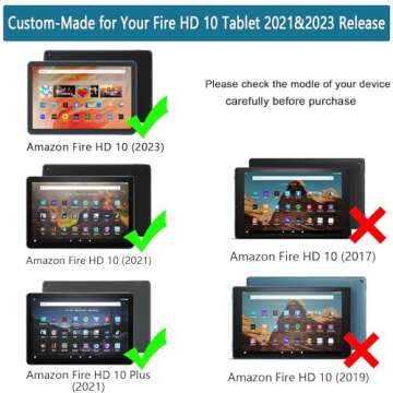 Fire HD 10 & HD 10 Plus Tablet Case for Kids(13th/11th Generation, 2023/2021 Release) - DICEKOO Ligh...