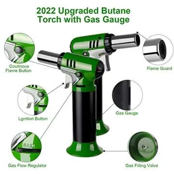KOACKL Refillable Butane Torch | Adjustable Flame & Safety Features