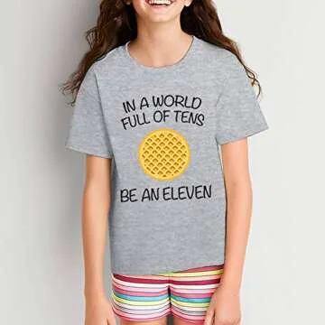 World Full of Tens, Be an Eleven Youth T Shirt - Large - Sport Grey