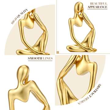 Qunclay 5 Pcs Gold Decor Accents Set for Modern Home Decor