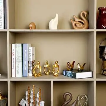 Qunclay 5 Pcs Gold Decor Accents Set for Modern Home Decor