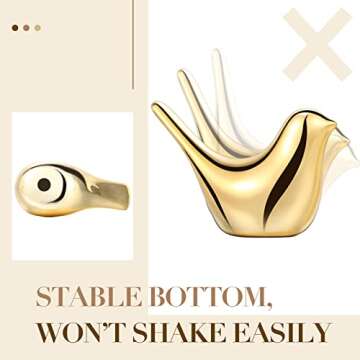 Qunclay 5 Pcs Gold Decor Accents Set for Modern Home Decor