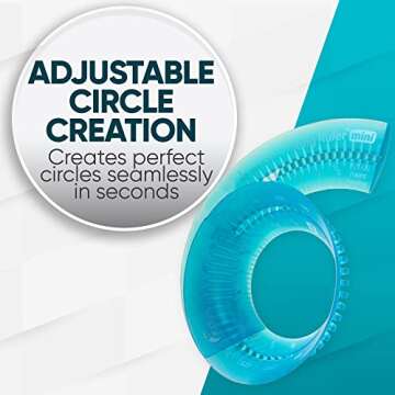 Koala Tools - Mini Ring Ruler for Circle Templates, 1 to 3.5-inch Adjustable Diameter, Geometric Too...