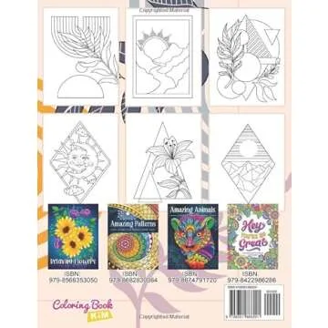 Minimalist Modern Art: Boho Decor Relaxation & Stress Relief Coloring Book for Teens & Adults