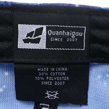 Quanhaigou Purple Galaxy Snapback Hat, Unisex Flat Bill 3D Starry Stars Adjustable Baseball Cap