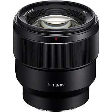 Sony FE 85mm f/1.8 Lens (SEL85F18/2) + Filter Kit + Lens Cap Keeper + Cleaning Kit + More (Renewed)
