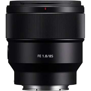 Sony FE 85mm f/1.8 Lens (SEL85F18/2) + Filter Kit + Lens Cap Keeper + Cleaning Kit + More (Renewed)