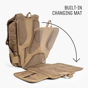 Tactical Baby Gear Daypack 3.0 Tactical Diaper Bag Backpack Combo Set (Black Camo)