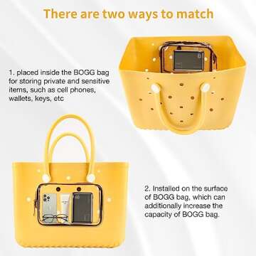 DABASHAN Clear Beach Tote Bag Accessories for Travel