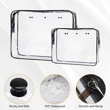 DABASHAN Clear Beach Tote Bag Accessories for Travel