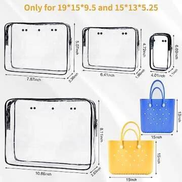 DABASHAN Clear Beach Tote Bag Accessories for Travel