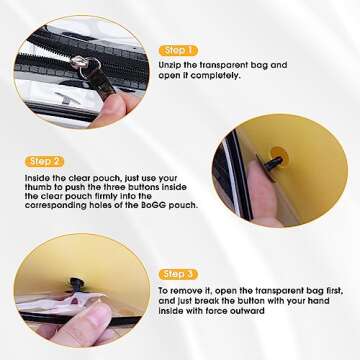 DABASHAN Clear Beach Tote Bag Accessories for Travel