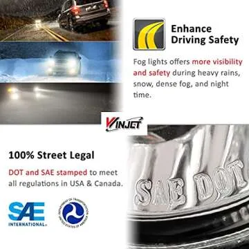 Winjet Fog Lights Compatible with [2006 2007 Honda Accord] Driving Fog Lights + Switch + Wiring Kit