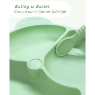 Totmizby Silicone Suction Plates for Baby 2 Pack 100% Food Grade Silicone Baby Plates, BPA Free, Bab...